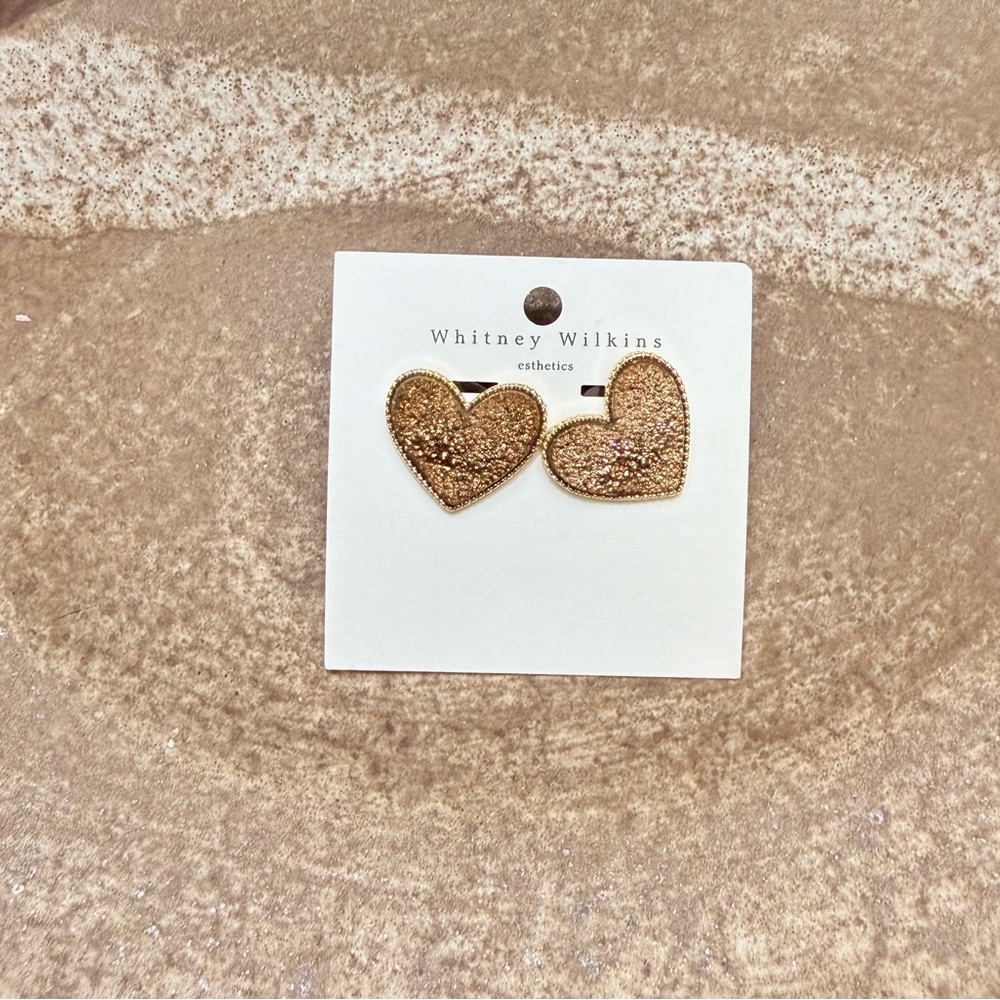 Gold Heart Earrings